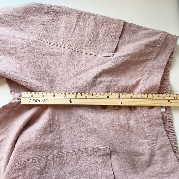 Oneill Jinnie High Rise Button Fly Wide Leg Pants Cropped Beach Boho - MEDIUM - Picture 7 of 8